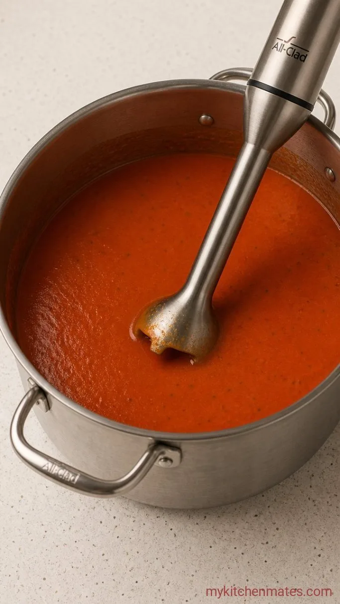5-Ingredient Creamy Keto Tomato Soup Step 3: Blend the Soup