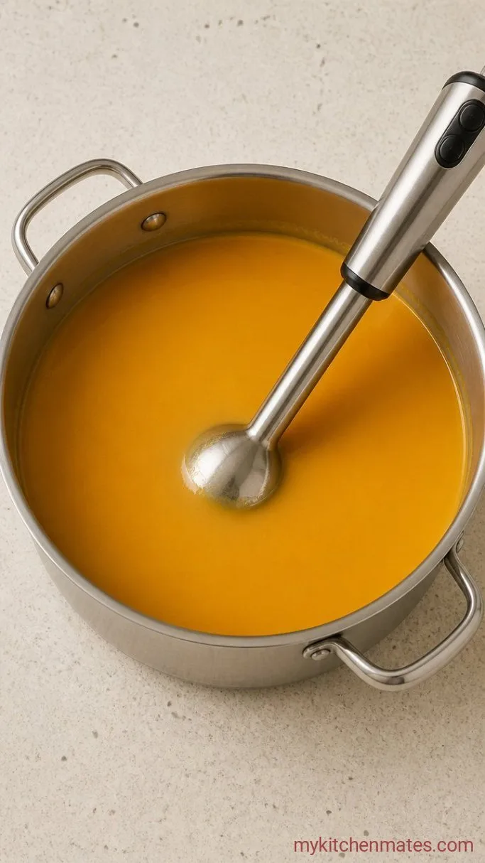 One-Pot Creamy Lemon Lentil Soup Step 3: Blend Until Creamy