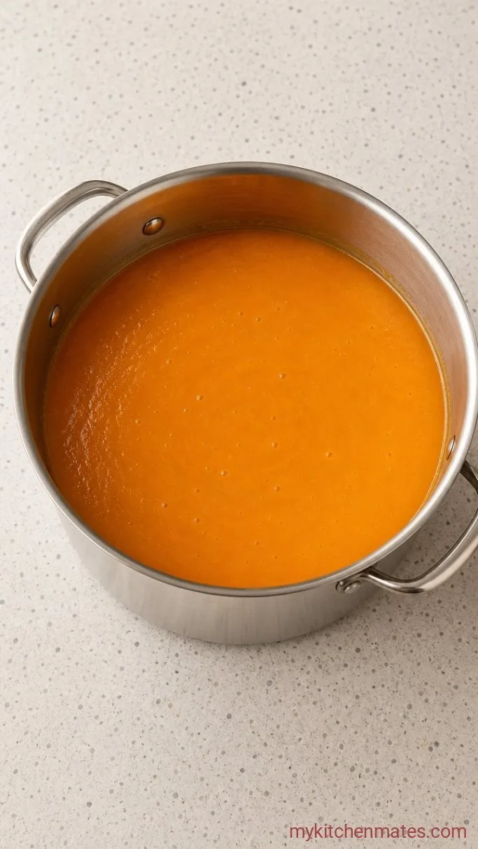 Creamy Sweet Potato Soup with Coconut and Maple Step 3: Blend Until Smooth