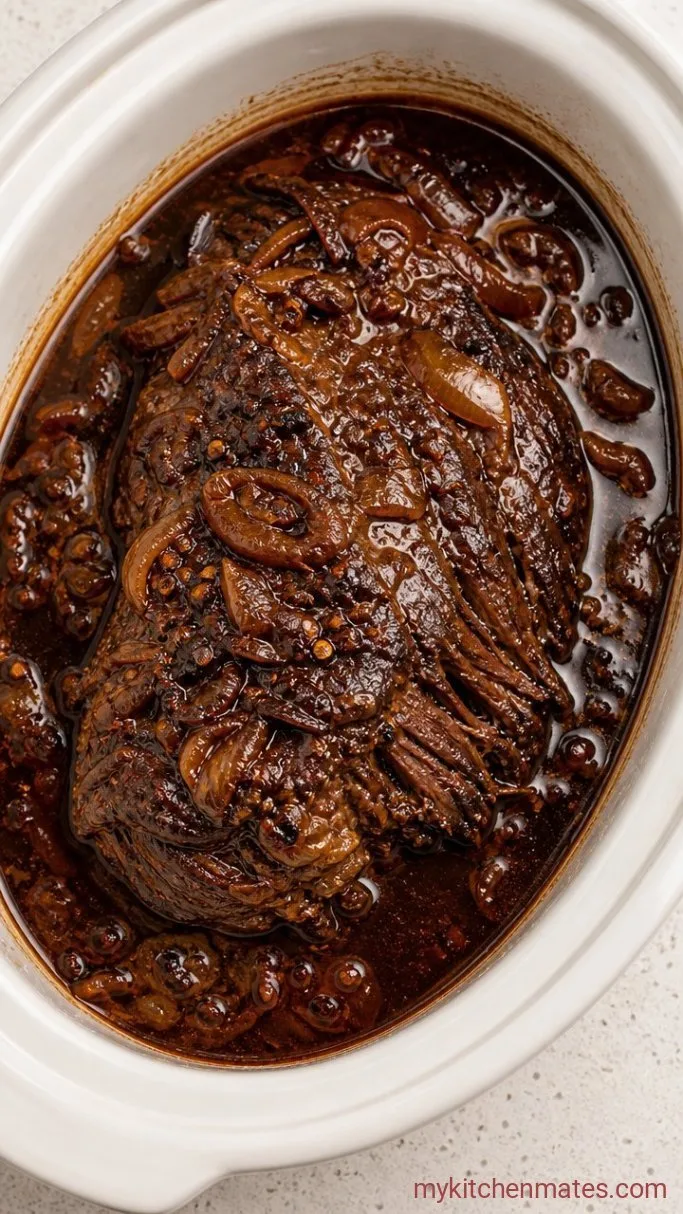 Tender Slow Cooker Shredded Beef Tacos (With Just 10 Minutes of Prep) Step 3: Braise in the Crockpot