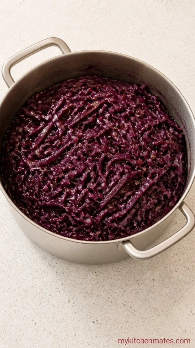 German Red Cabbage (Rotkohl) Step 3: Braise the Cabbage