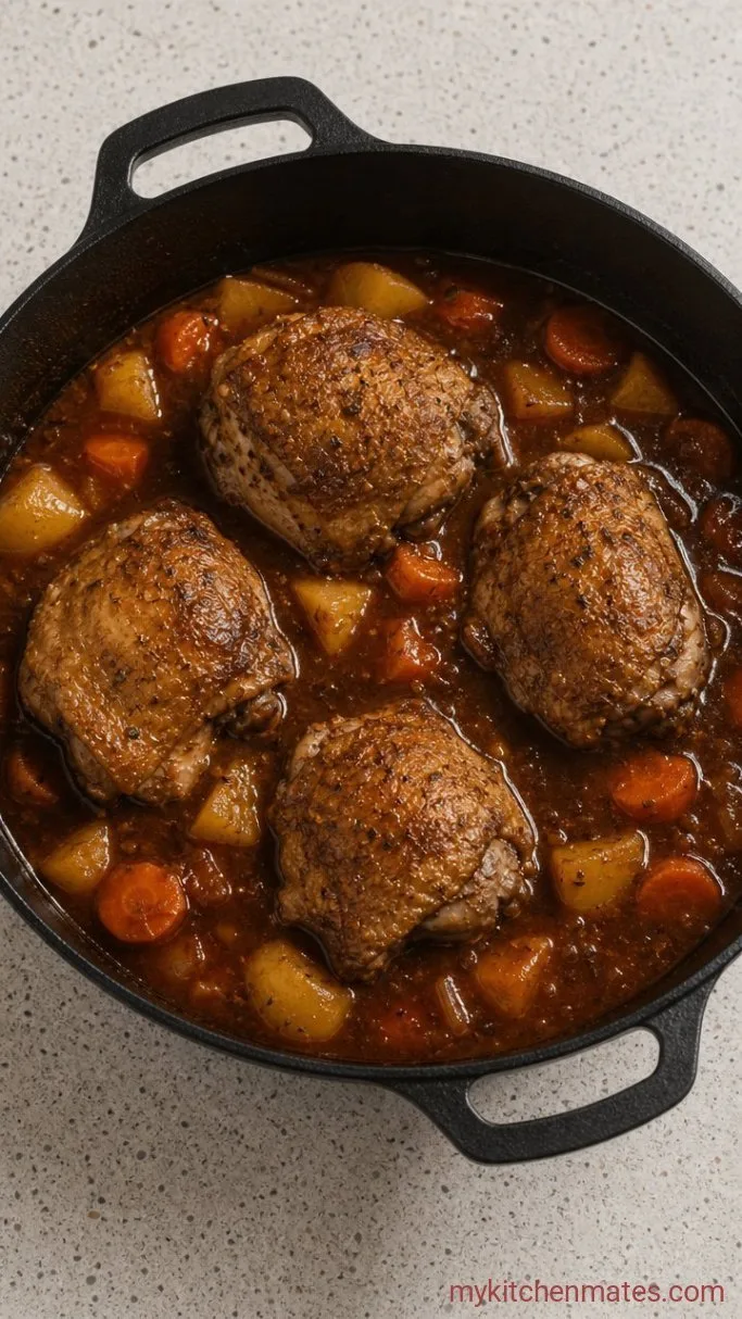 Spicy Korean Chicken Stew Step 3: Braise the Chicken