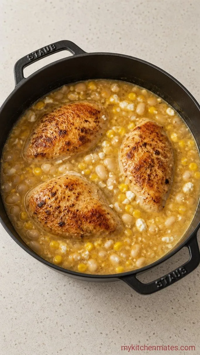 High Protein White Chicken Chili (Stovetop, 40 Minutes) Step 3: Build and Simmer the Chili