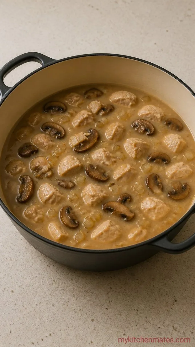 Cozy One-Pot Creamy Chicken Mushroom Soup Step 3: Build the Broth