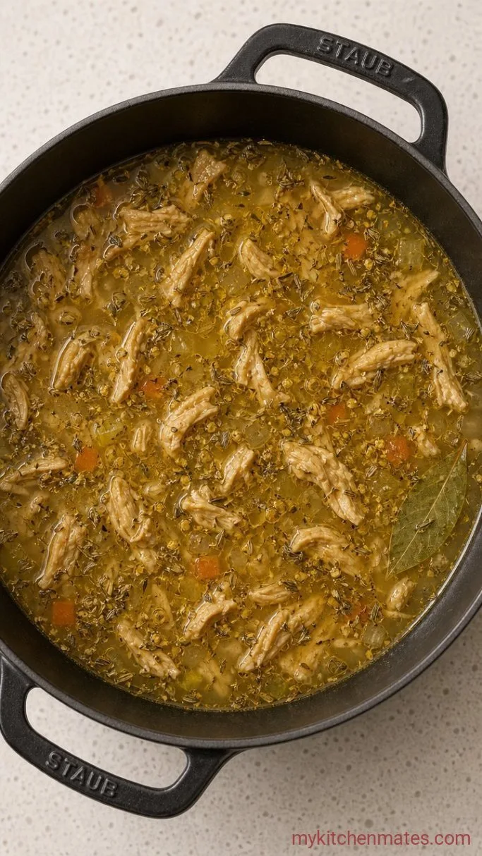 30-Minute Vegan Chicken Noodle Soup Step 3: Build the Broth