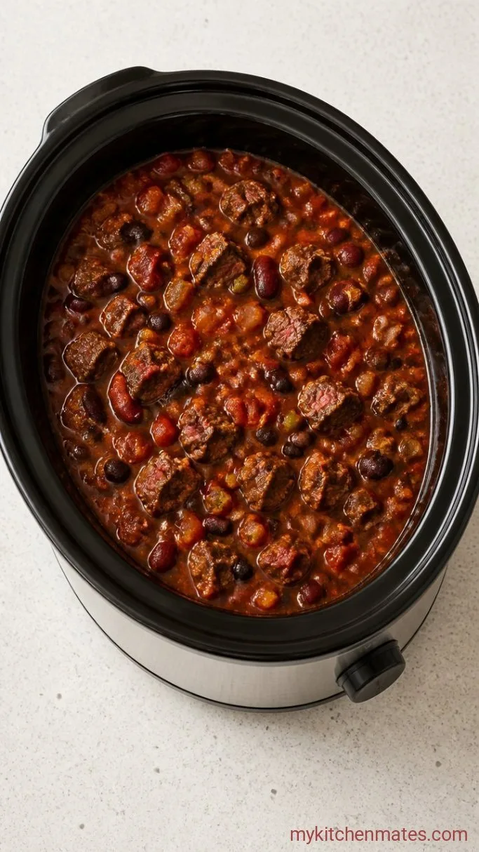 Slow Cooker Steak Chili Step 3: Build the Chili Base