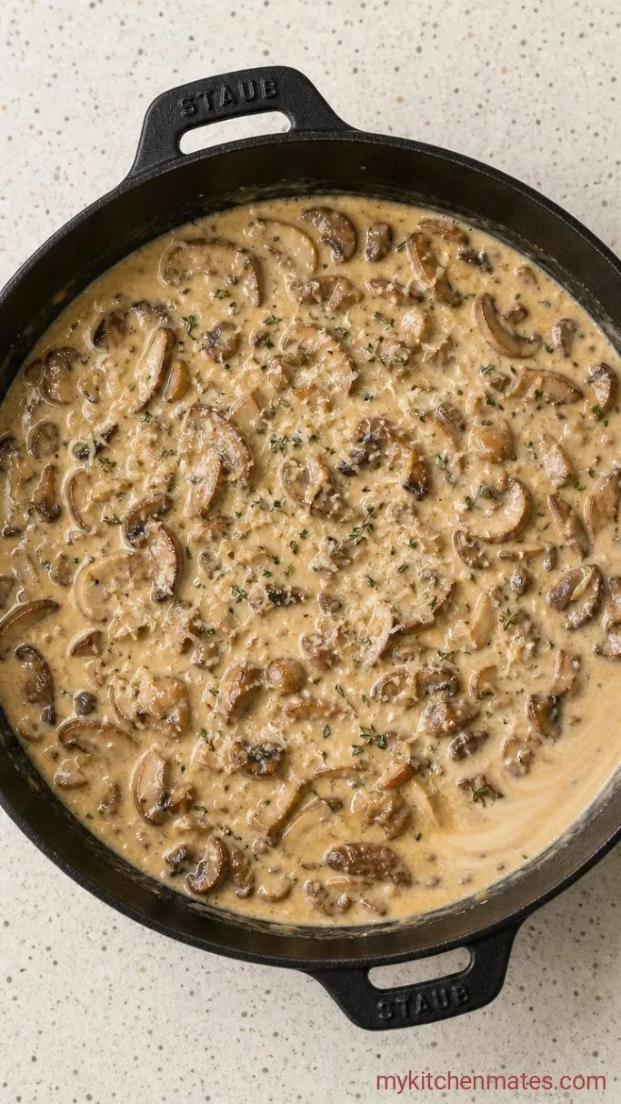 Creamy Chicken Breast and Mushroom Skillet Step 3: Build the Cream Sauce