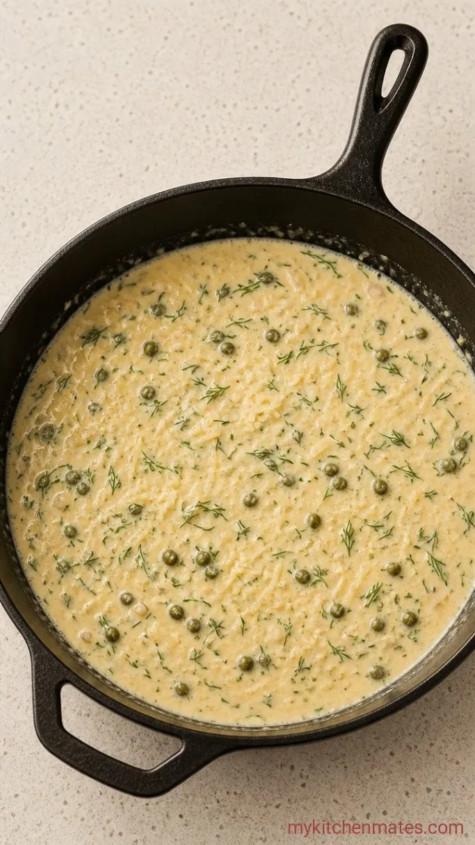Creamy Salmon Pasta with Lemon and Capers Step 3: Build the Cream Sauce
