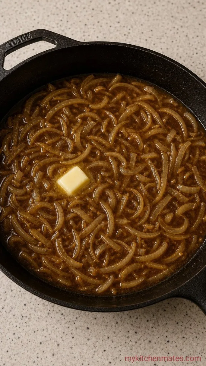 Old-Fashioned Poor Man’s Steak with Onion Gravy Step 3: Build the Gravy