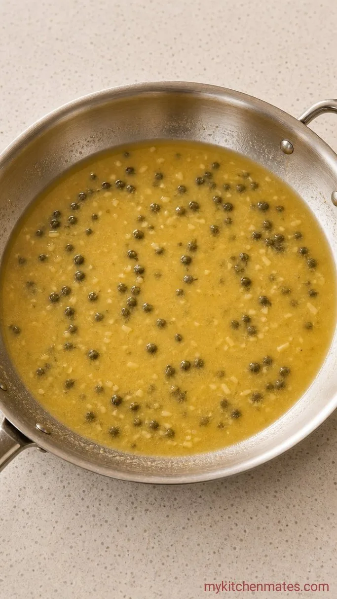 20-Minute Lemon Shrimp Piccata Step 3: Build the Lemon-Caper Sauce