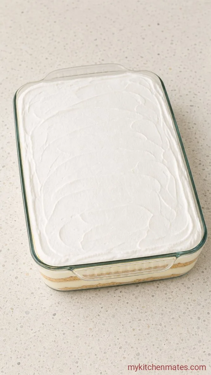 5-Ingredient No-Bake Chocolate Eclair Cake Step 3: Build the Remaining Layers