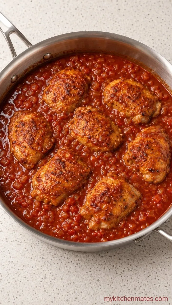 Garlicky Baked Ziti with Chicken Step 3: Build the Sauce