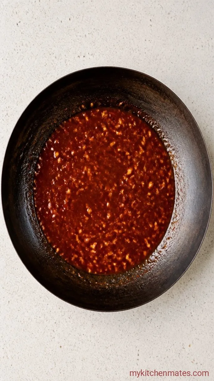 Cabbage Manchurian: Crispy Fritters in a Spicy, Tangy Sauce Step 3: Build the Sauce