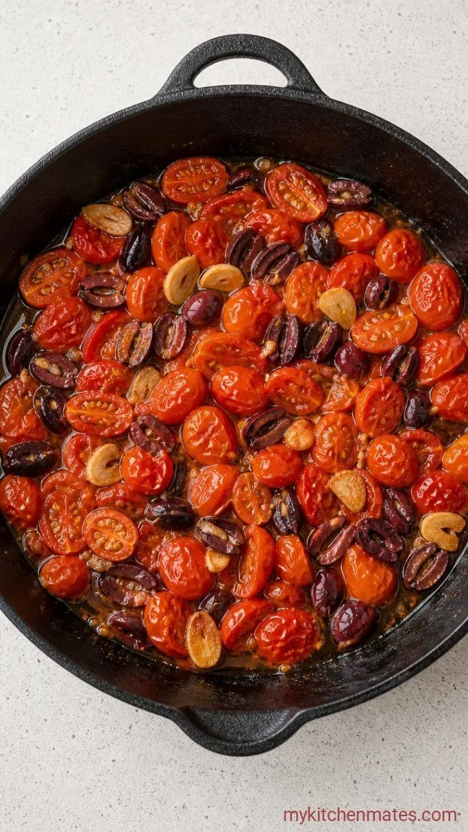 Step 3: Build the Tomato-Olive Base