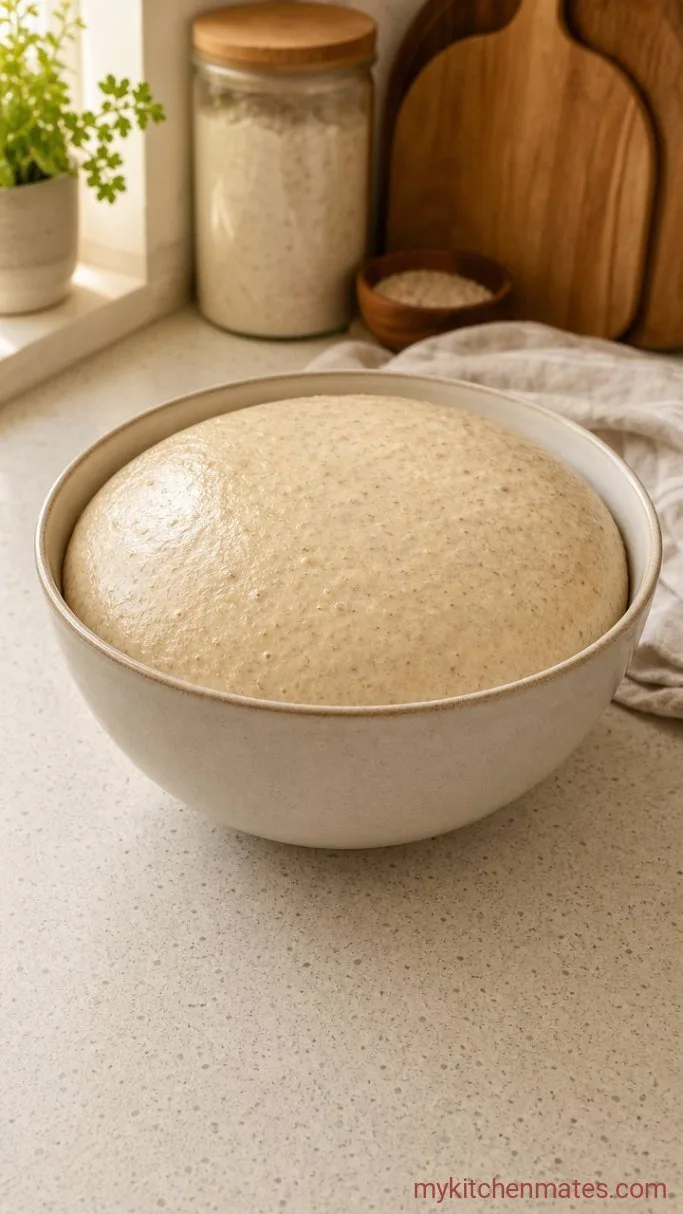 Soft and Slightly Sweet Honey Wheat Sourdough Bread Step 3: Bulk Ferment the Dough