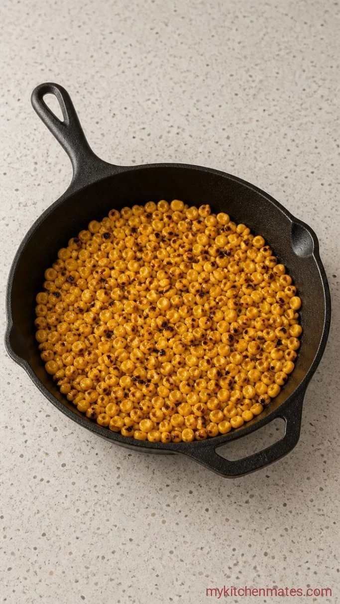 25-Minute Sweet Corn Chicken Rice Bowl Step 3: Char the Corn