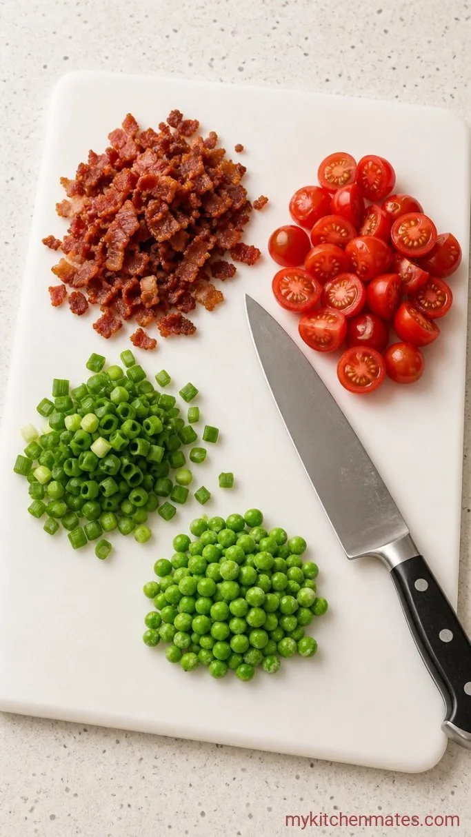 Step 3: Chop the Bacon and Veggies