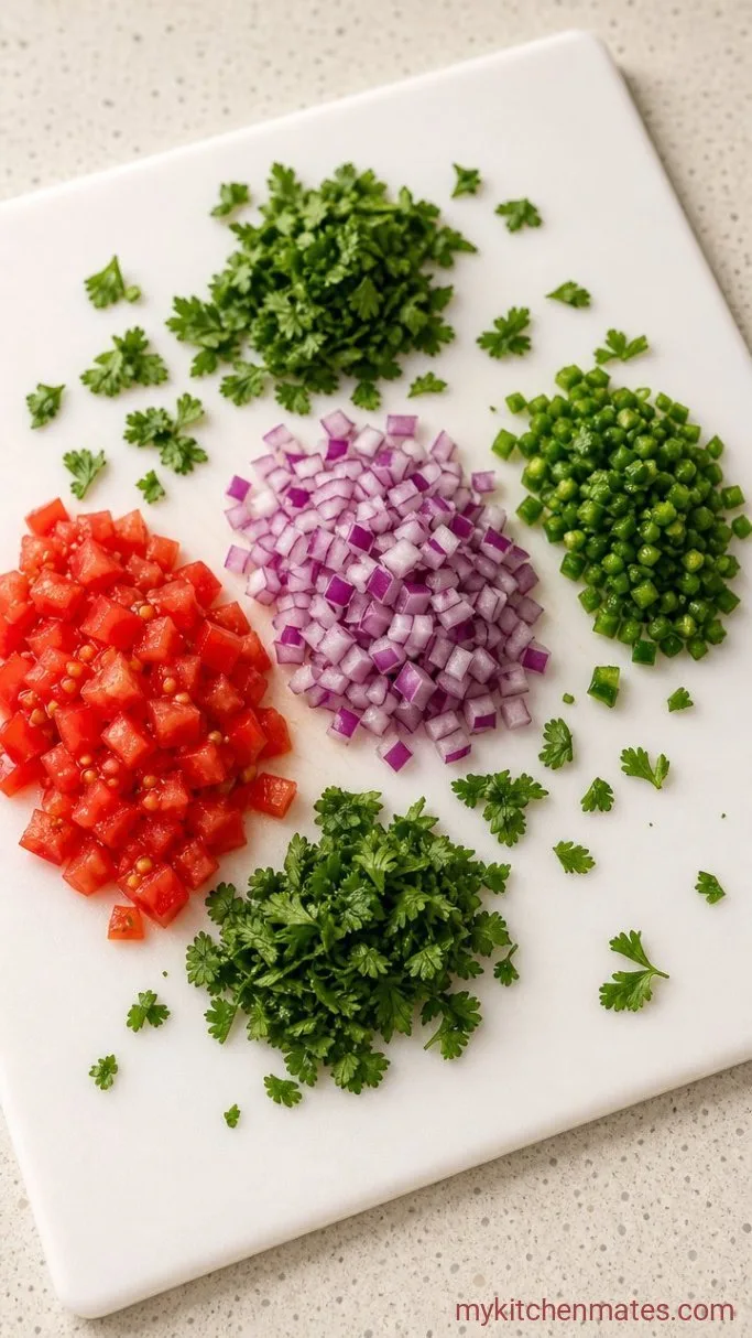 15-Minute Tilapia Ceviche Step 3: Chop the Veggies