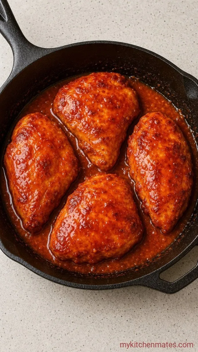 Juicy Buffalo Chicken Breasts (Stovetop to Oven) Step 3: Coat and Bake