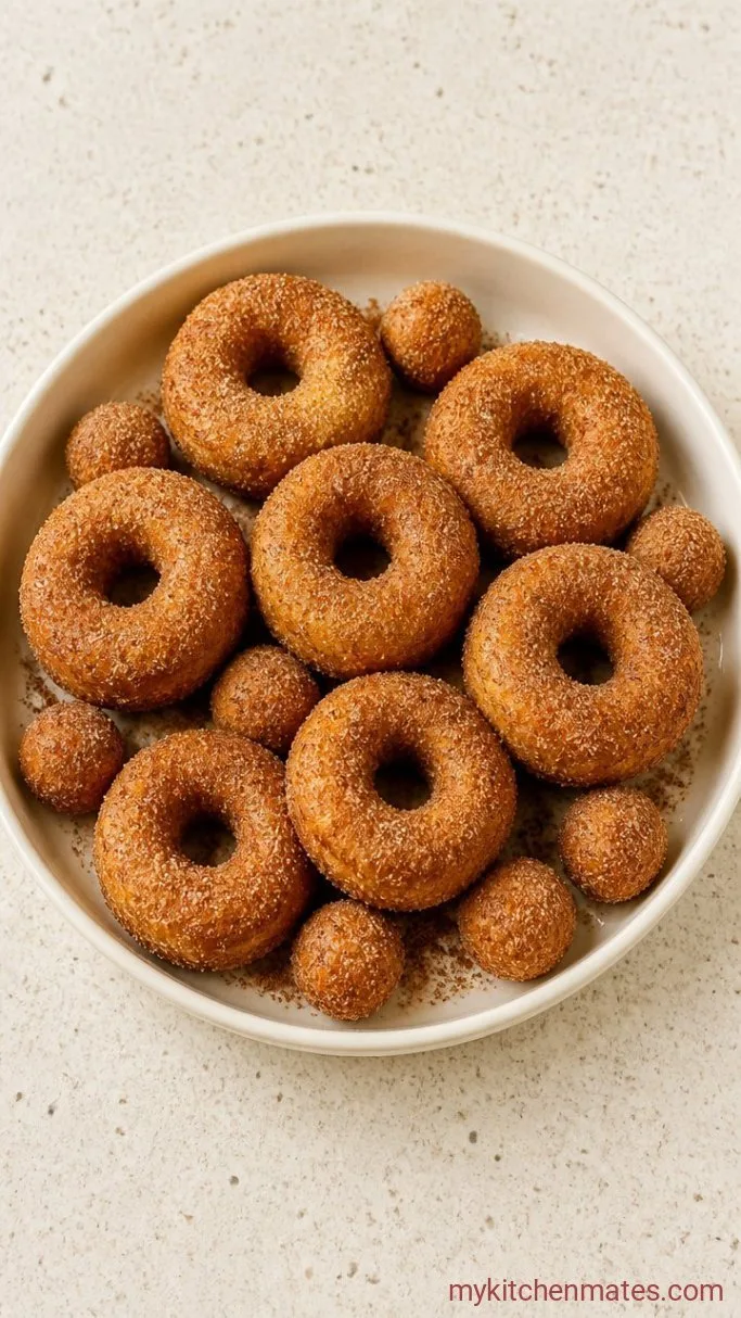 4-Ingredient Air Fryer Biscuit Donuts Step 3: Coat in Cinnamon Sugar
