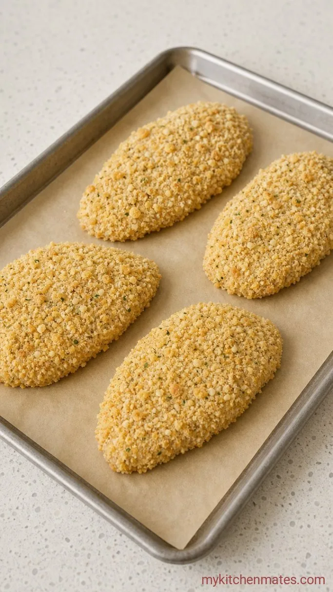 Crunchy Baked Cracked Chicken Step 3: Coat the Chicken