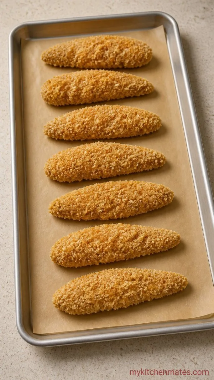 Crispy Baked Chicken Tenders (Ready in About 30 Minutes) Step 3: Coat the Chicken