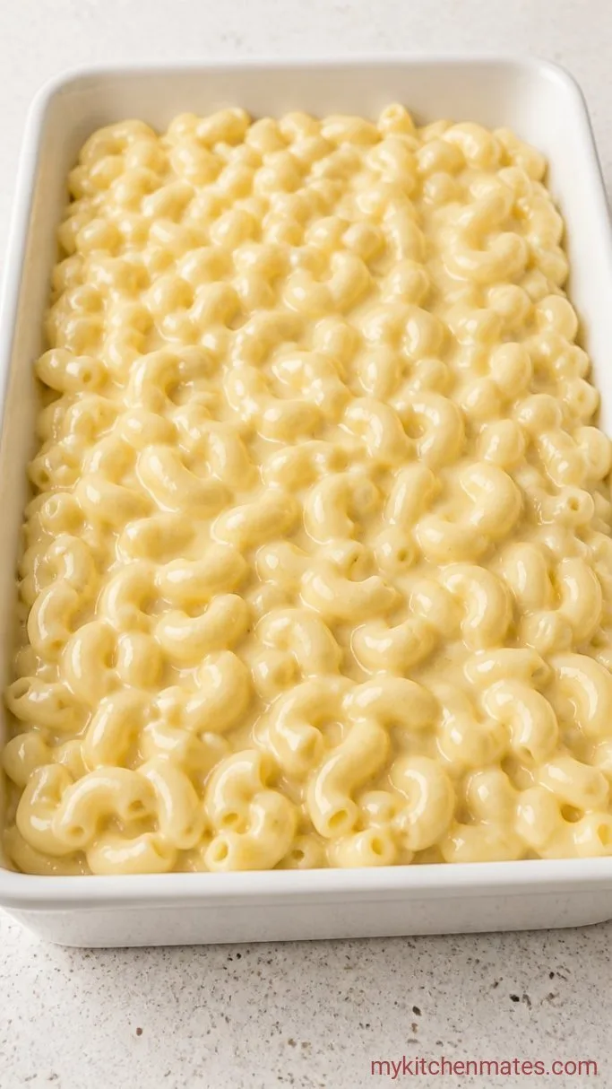 Creamy Baked Alfredo Mac and Cheese Step 3: Coat the Pasta