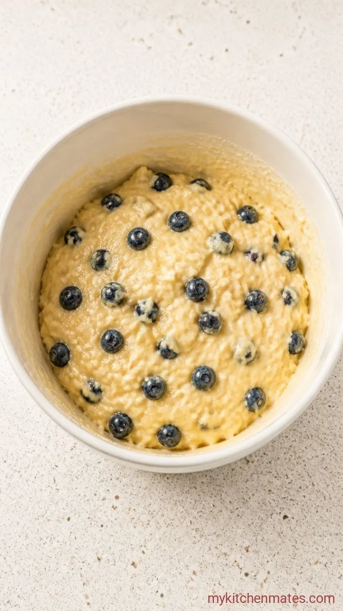 Tender Low Sugar Blueberry Muffins (Ready in 30 Minutes) Step 3: Combine and Fold in the Blueberries