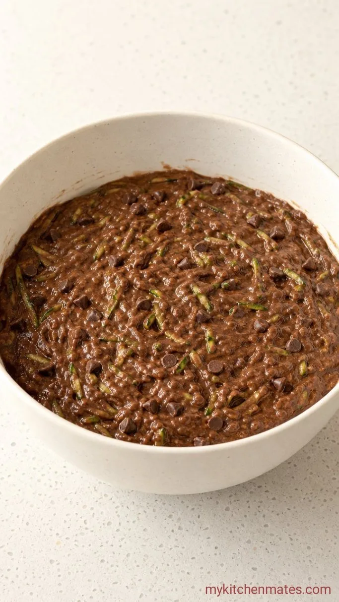Rich Chocolate Zucchini Cake That Stays Moist for Days Step 3: Combine and Fold in the Zucchini