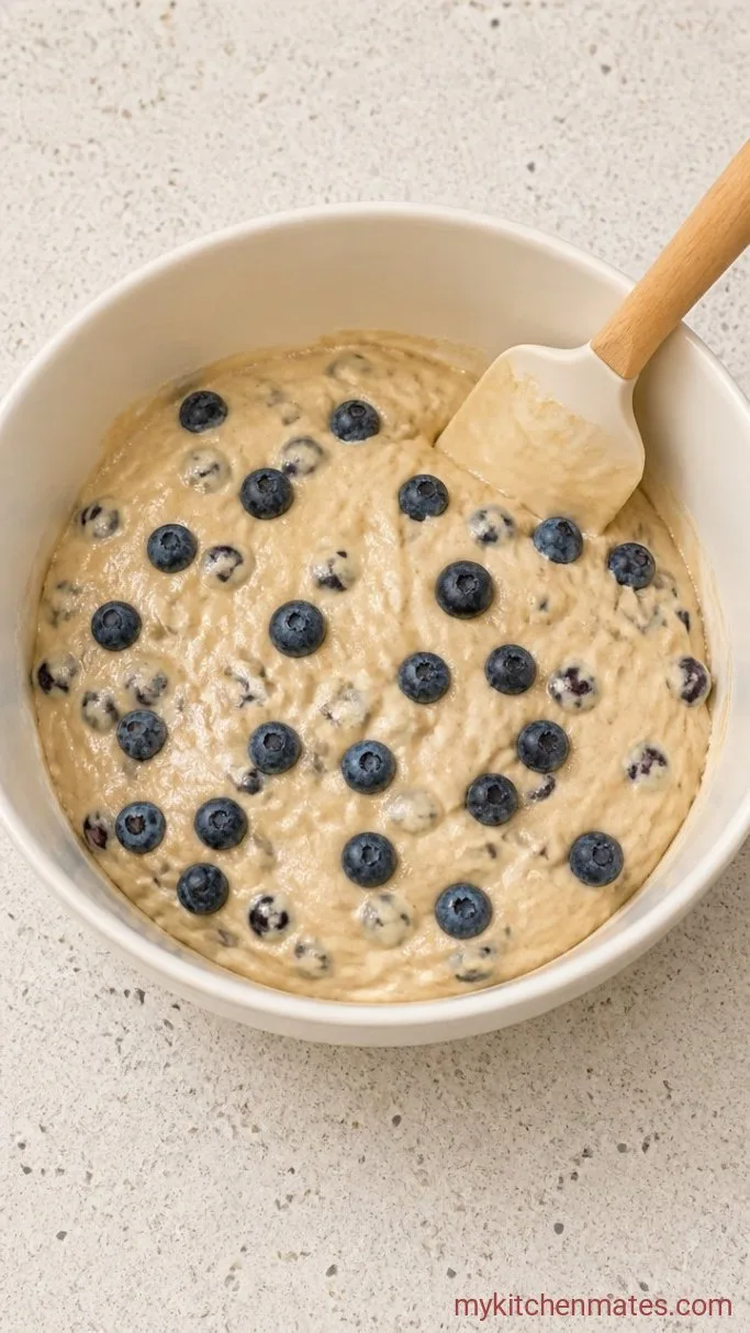 Step 3: Combine the Batter and Fold in Blueberries