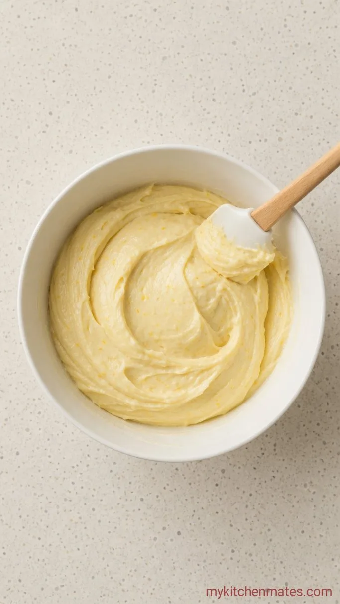 Moist Lemon Mascarpone Cake with Lemon Glaze Step 3: Combine the Batter