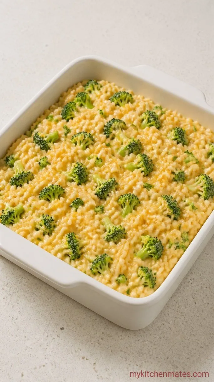 Creamy Broccoli Rice Casserole with Crispy Topping Step 3: Combine the Casserole Base