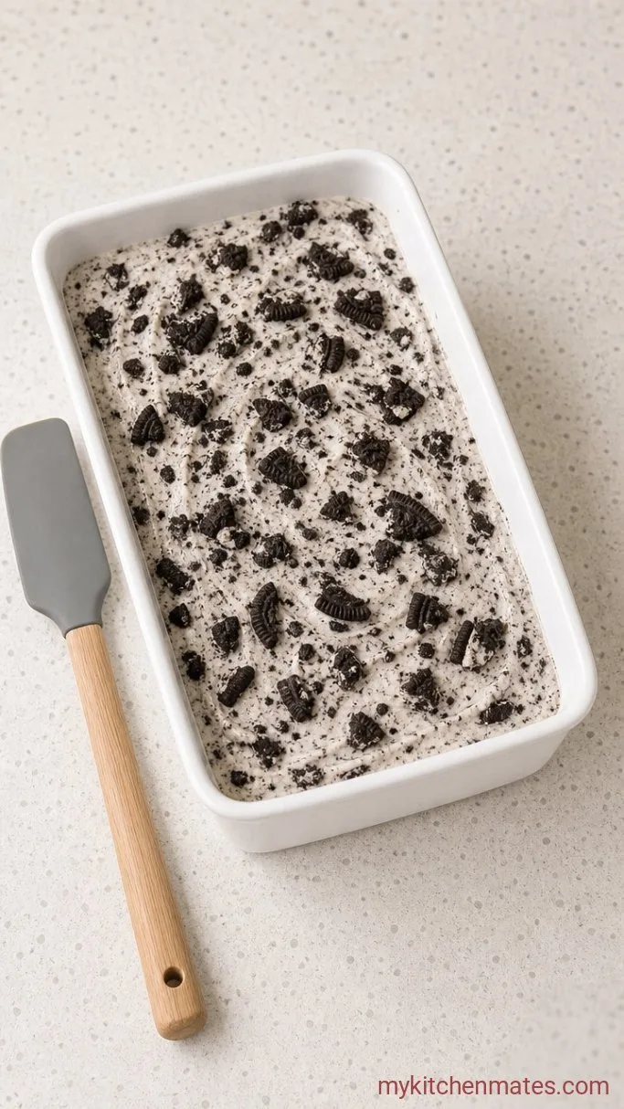 No-Churn Oreo Ice Cream (4 Ingredients) Step 3: Combine with the Oreos and Freeze