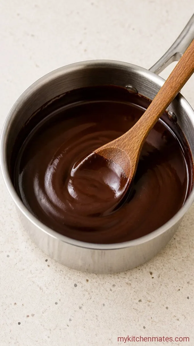 Moist Blender Brazilian Carrot Cake with Fudgy Chocolate Topping Step 3: Cook the Chocolate Topping