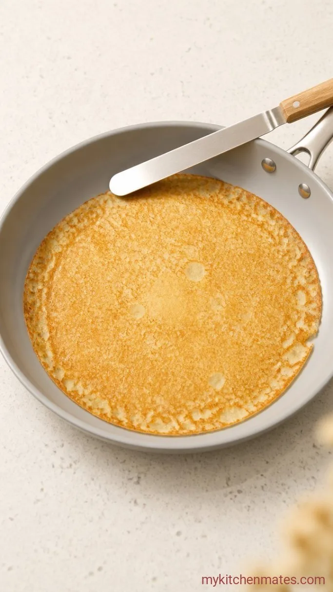 Thin, Tender Gluten Free Crepes (No Grittiness) Step 3: Cook the Crepes