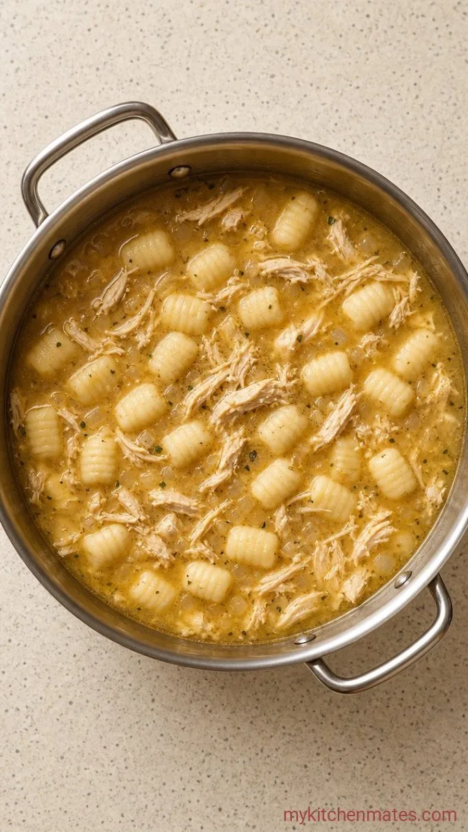 30-Minute Creamy Chicken Gnocchi Soup Step 3: Cook the Gnocchi