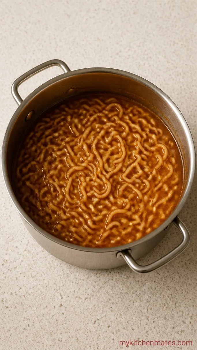 30-Minute Spicy Miso Ramen Step 3: Cook the Noodles in the Broth