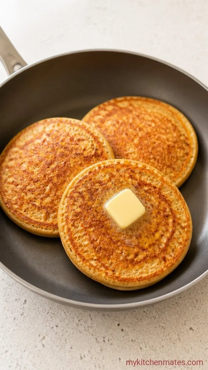 15-Minute Peanut Butter Pancakes Step 3: Cook the Pancakes