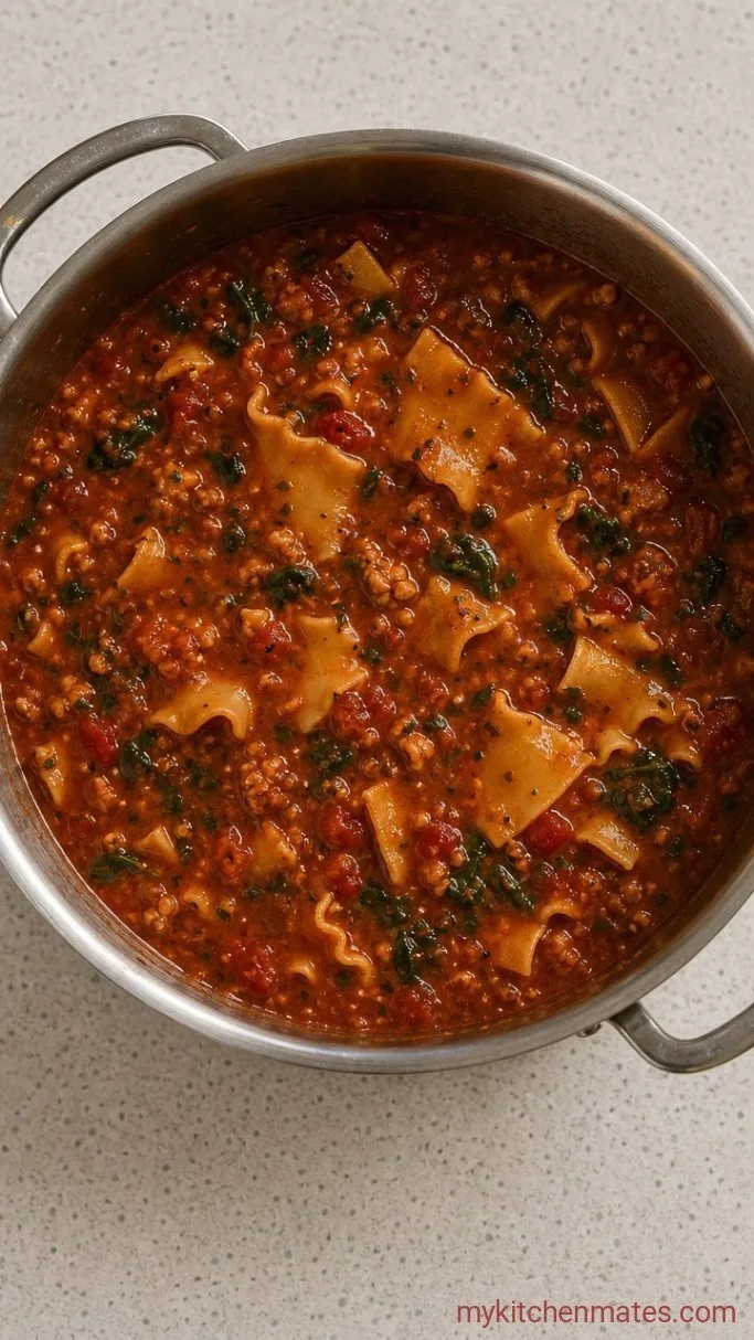 One-Pot Vegan Lasagna Soup Step 3: Cook the Pasta