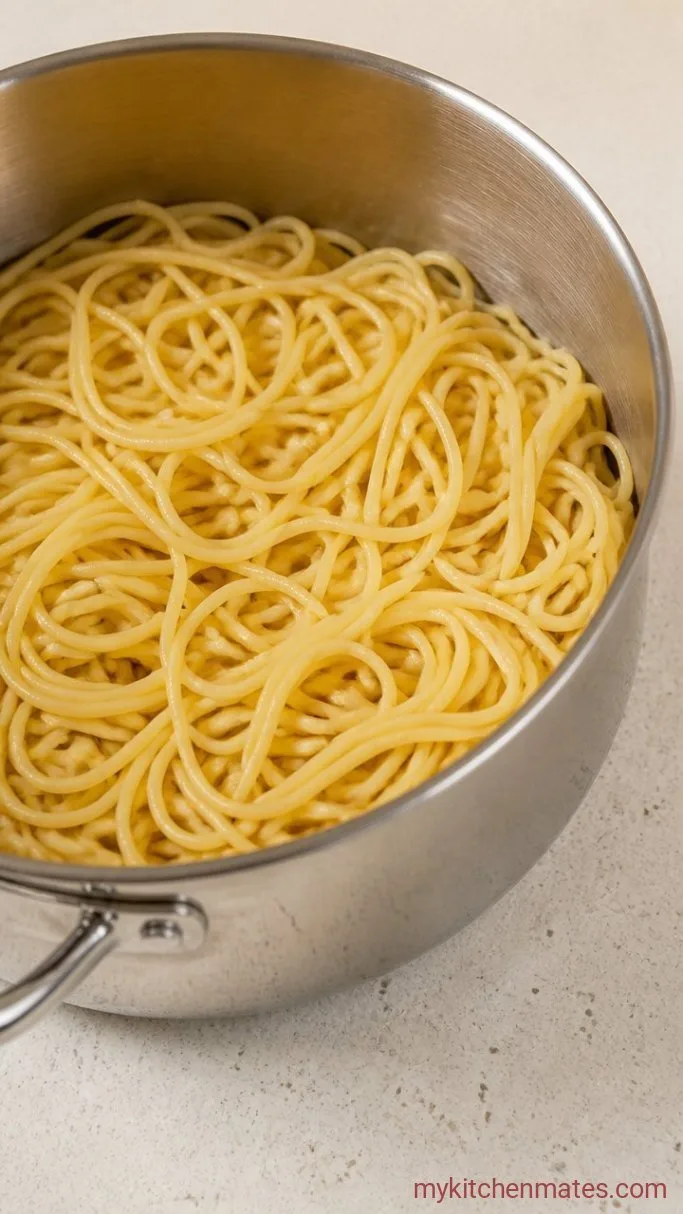 Classic Spaghetti Carbonara (No Cream, Just Silky Eggs & Cheese) Step 3: Cook the Pasta
