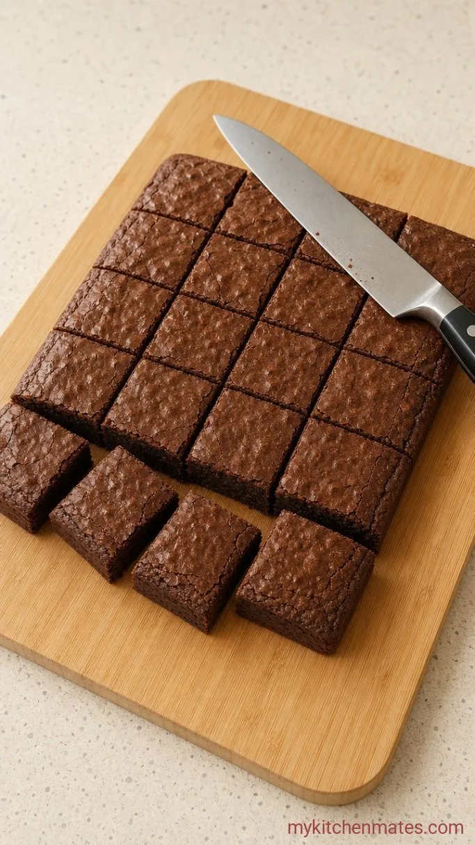 Fudgy Brownie Ice Cream Sandwiches Step 3: Cool and Cut the Brownies