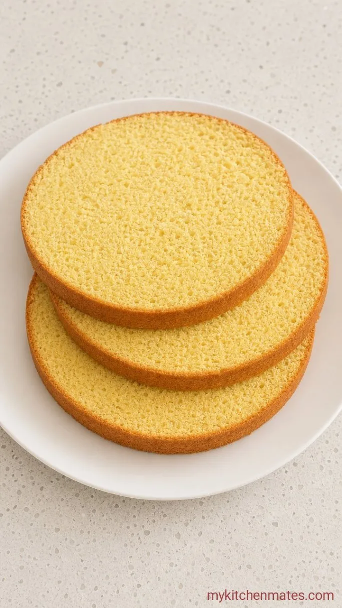 Korean Birthday Cake: Light Sponge with Fresh Cream and Fruit Step 3: Cool and Slice the Layers