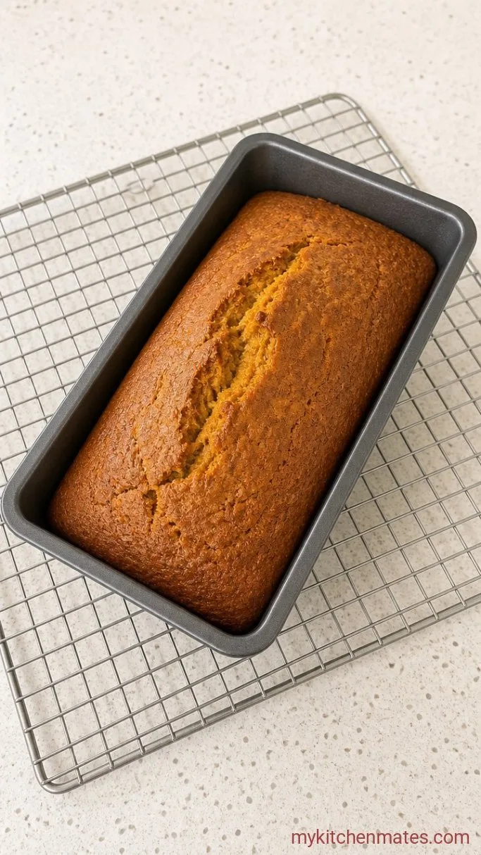 Snickerdoodle Pumpkin Bread with Cinnamon Sugar Crust Step 3: Cool the Loaf Completely