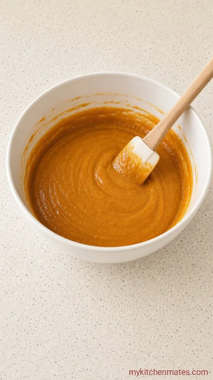 Moist Pumpkin Streusel Coffee Cake with Buttery Streusel Step 3: Cream the Wet Ingredients