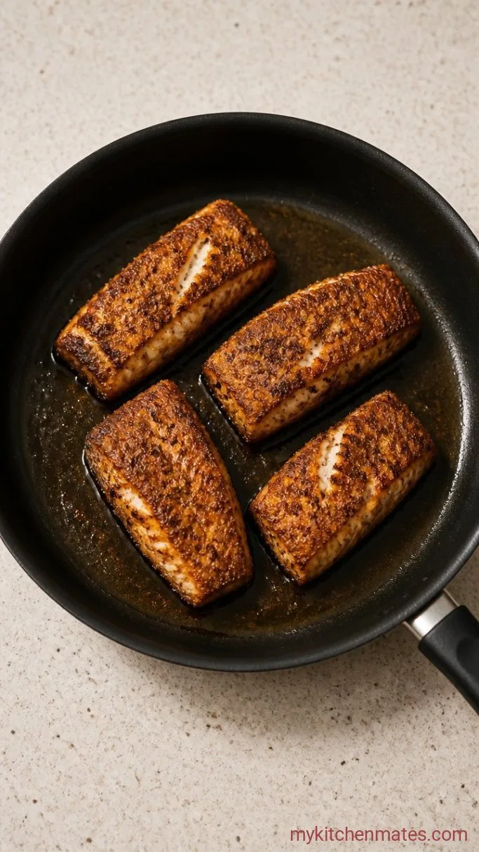 Step 3: Crisp the Fish in the Pan