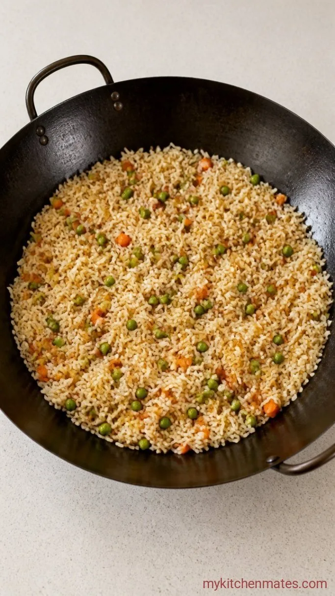 15-Minute Easy Fried Rice Step 3: Crisp the Rice