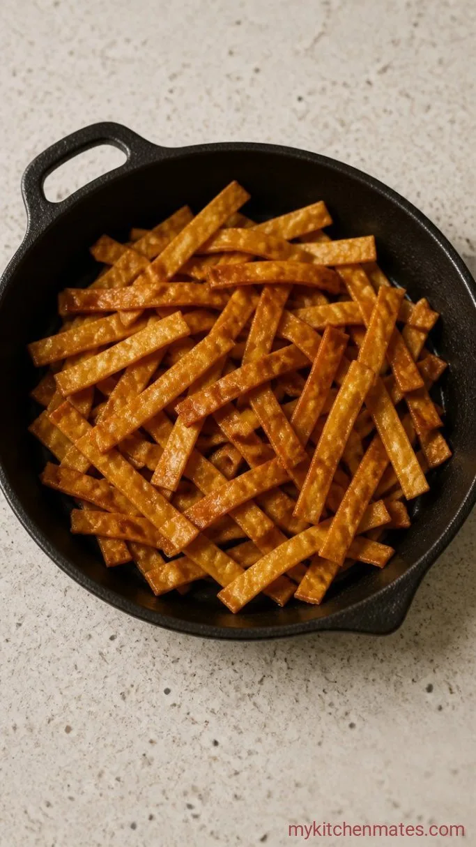 Step 3: Crisp the Tortilla Strips
