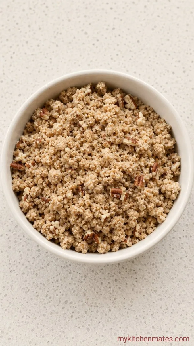 Copycat Ruth Chris Sweet Potato Casserole with Pecan Streusel Step 3: Crumble the Pecan Streusel