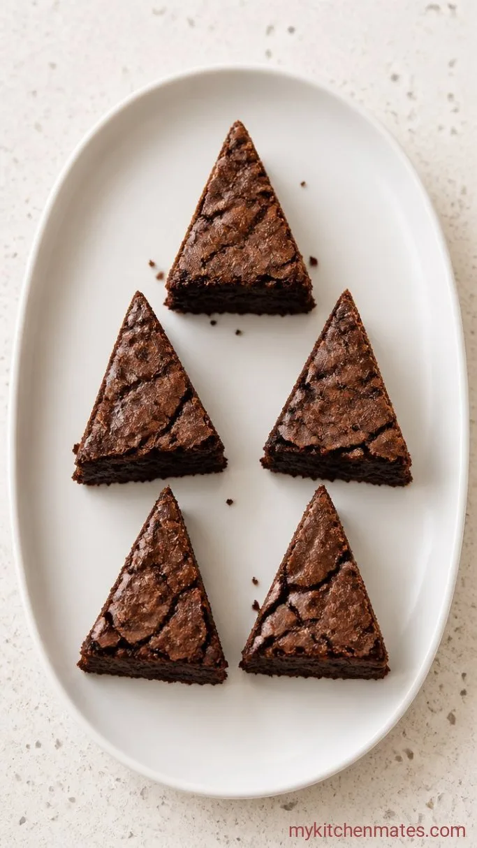 Festive Brownie Christmas Trees Step 3: Cut Out the Trees