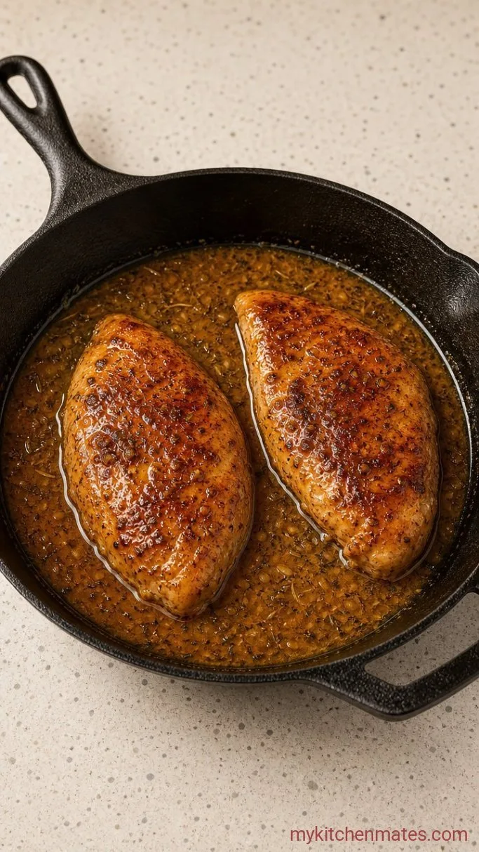Juicy Low-Sodium Chicken Breast (Ready in 25 Minutes) Step 3: Deglaze and Simmer the Sauce